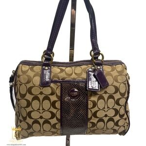 💜SOLD💜Coach Jaquard Purple Signature Satchel bag